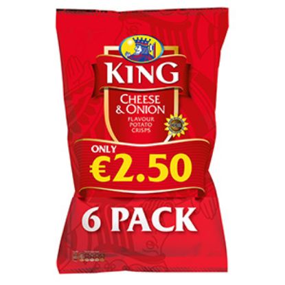 Picture of King Cheese & Onion 6pk 150g PM€2.50 x16